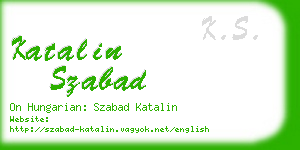 katalin szabad business card